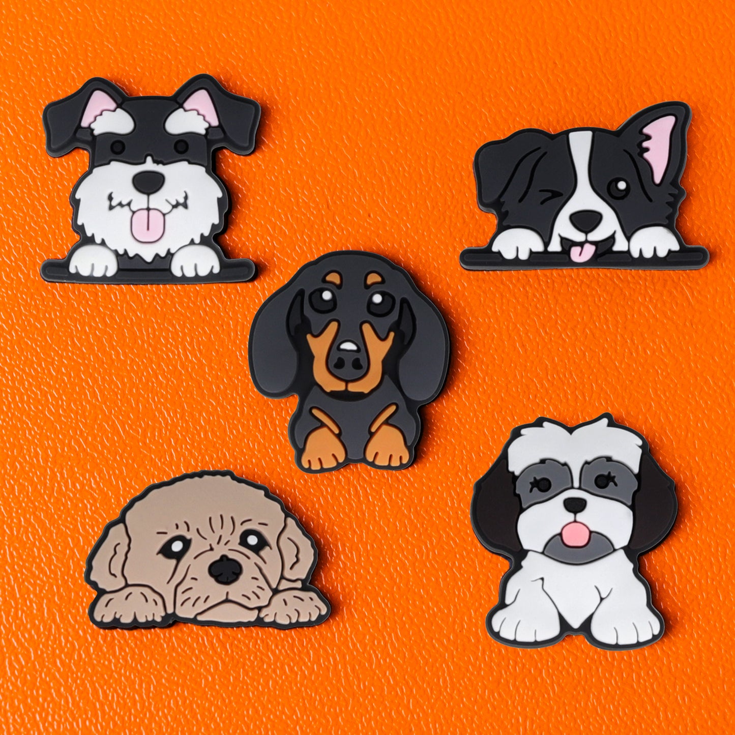 3D OEM Dog Sticker voor Telefoonhoes / Tablet, Set van 5 stuks, Multicolor