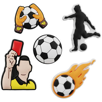 3D OEM Football Sticker voor Telefoonhoesje / Tablet, Set van 5 stuks, Multicolor
