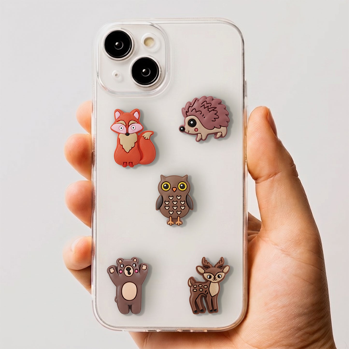 3D OEM Forest Sticker voor Telefoonhoes / Tablet, Set van 5 stuks, Multicolor