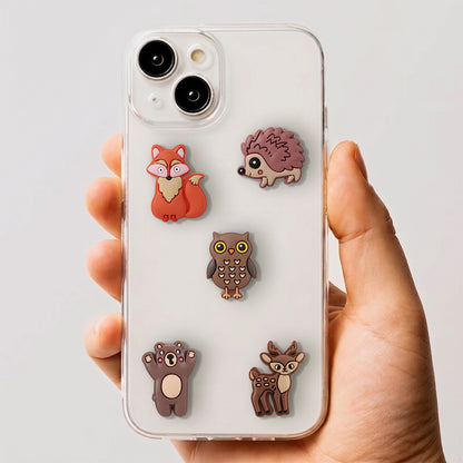3D OEM Forest Sticker voor Telefoonhoes / Tablet, Set van 5 stuks, Multicolor