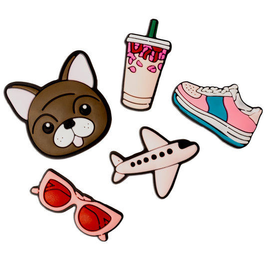 3D OEM Lifestyle Sticker voor Telefoonhoes / Tablet, Set van 5 stuks, Roze