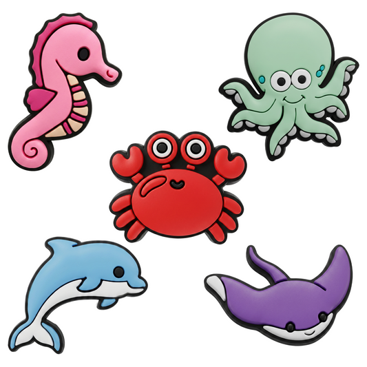 3D OEM Ocean Sticker voor Telefoon / Tablethoes, Set van 5 stuks, Multicolor