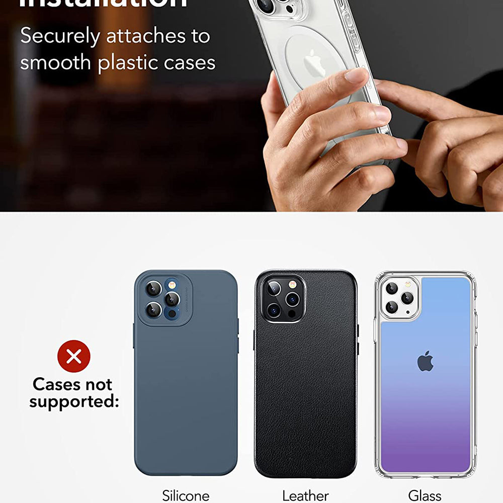 Metalen Sticker ESR HaloLock, Set van 2 stuks, Wit