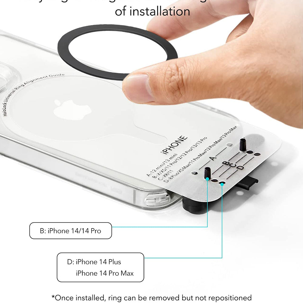 Metalen Sticker ESR HaloLock, Set van 2 stuks, Zwart