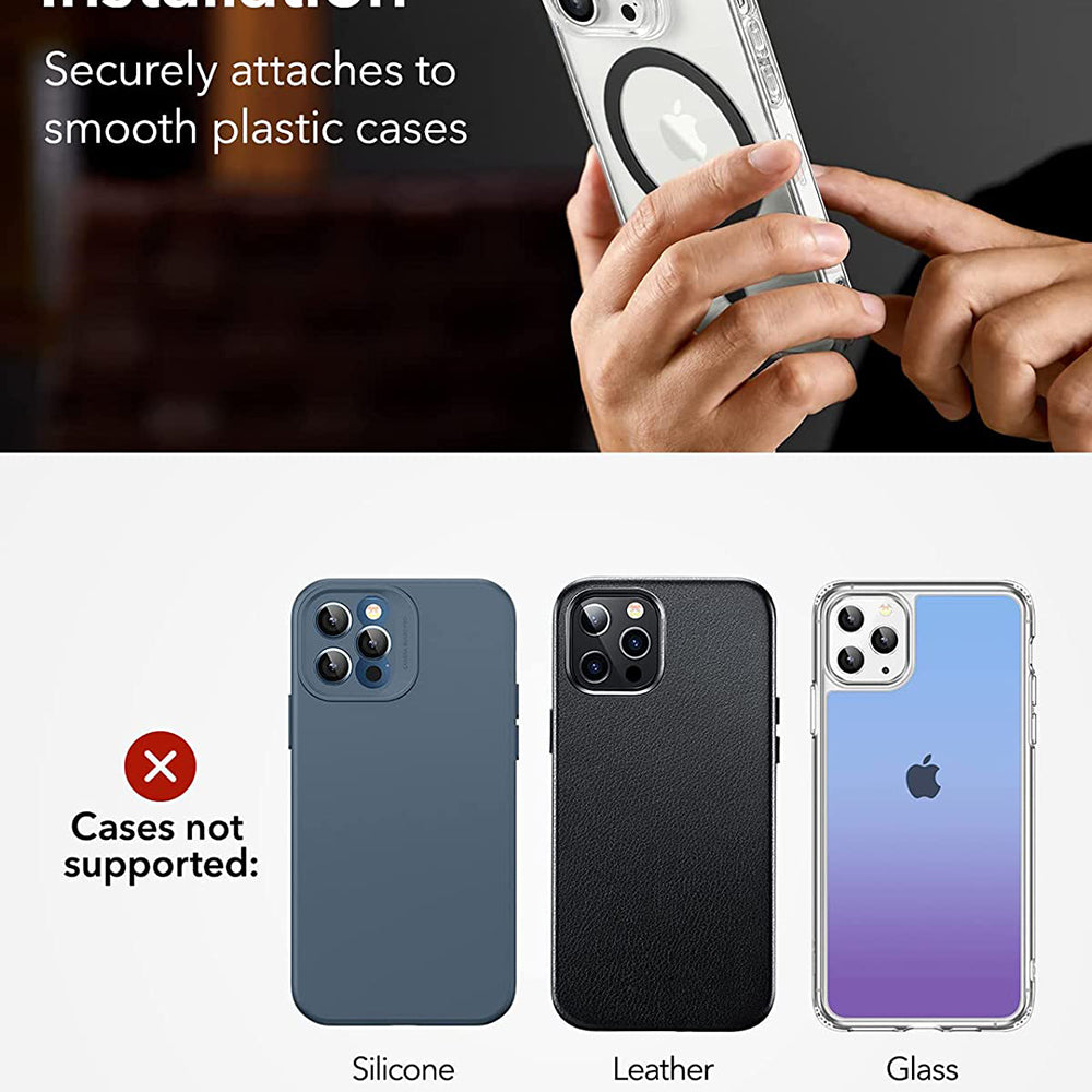 Metalen Sticker ESR HaloLock, Set van 2 stuks, Zwart