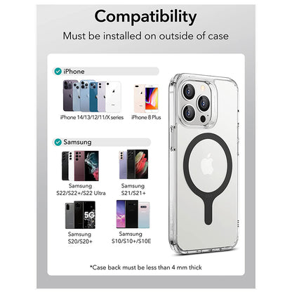 Metalen Sticker ESR HaloLock, Set van 2 stuks, Zwart