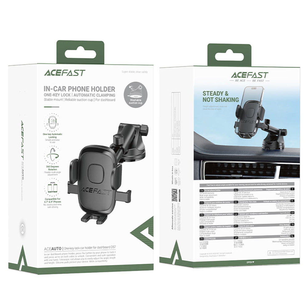 Autohouder Acefast D57, 4.7inch - 6.9inch, Zwart