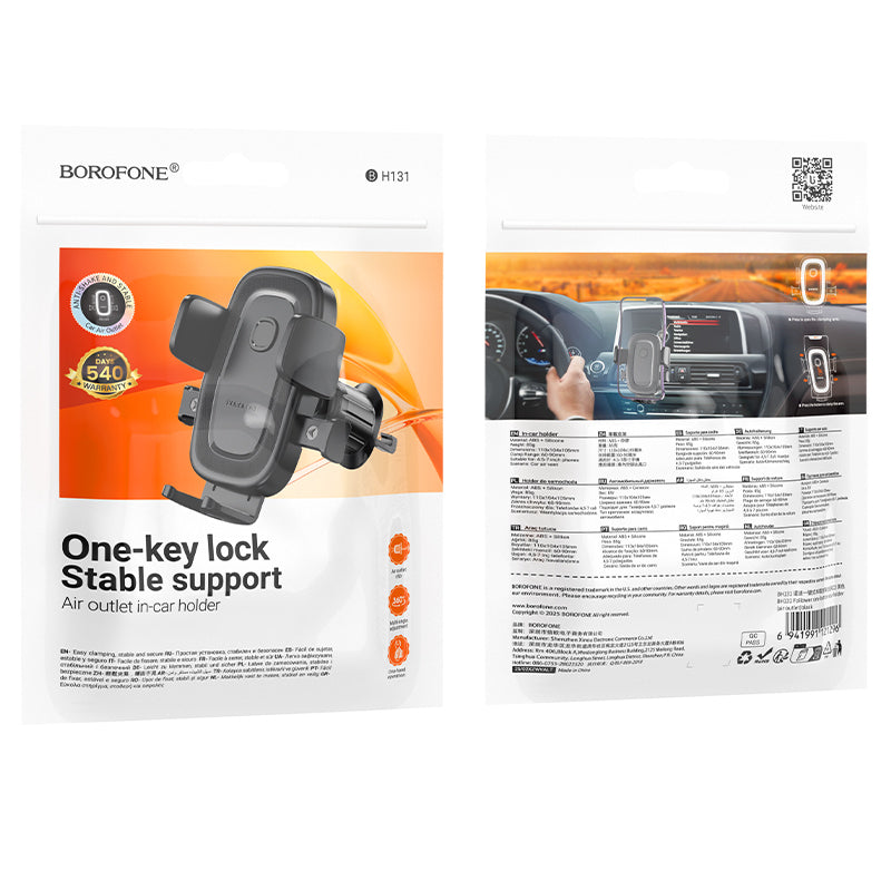 Auto Houder Borofone BH131 Follower, 4,5 inch - 7 inch, Zwart