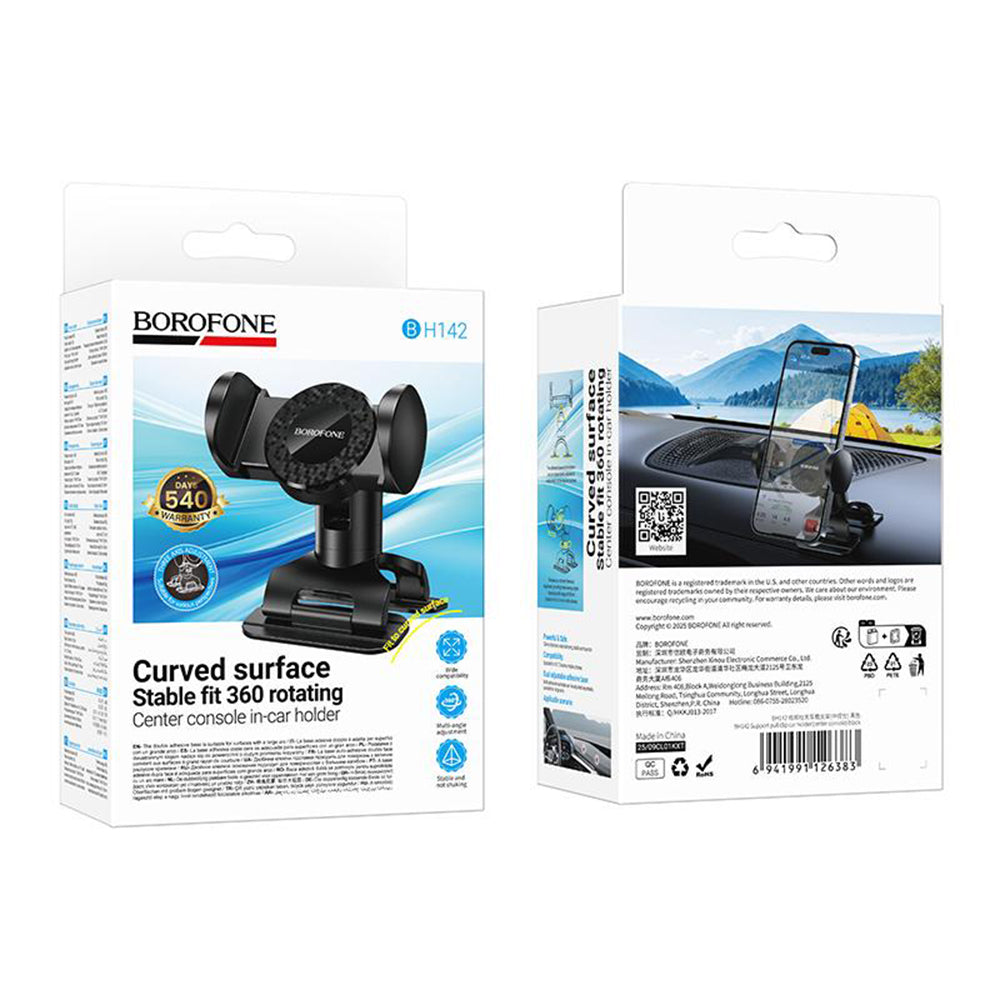 Auto Houder Borofone BH142, 4,5 inch - 7 inch, Zwart