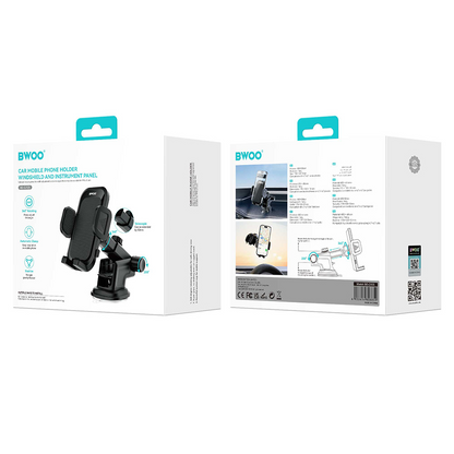 Autohouder BWOO BO-ZJ125, 4,7 inch - 6,7 inch, Zwart