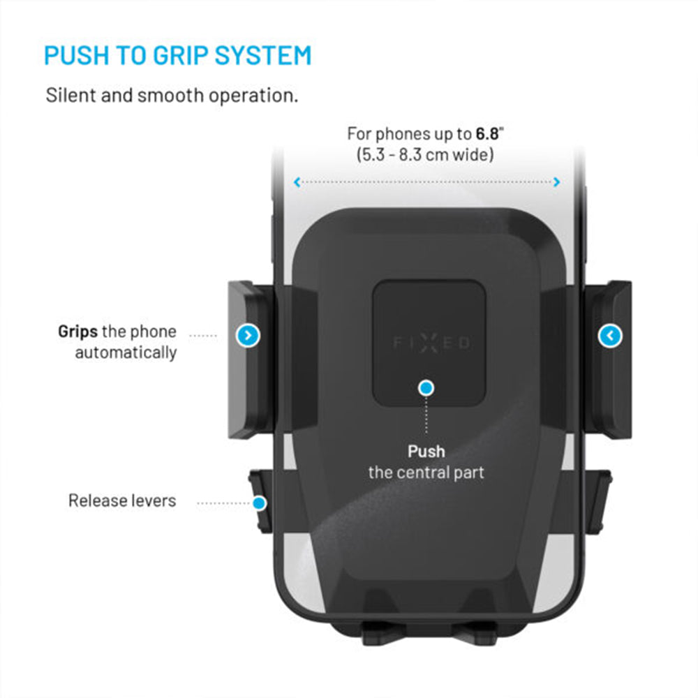 Autohouder Fixed Iconiq Lock, Universeel, Zwart