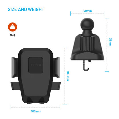 Autohouder Fixed Iconiq Lock, Universeel, Zwart