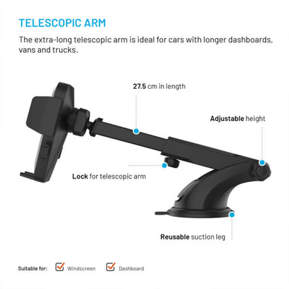 Autohouder Fixed Iconiq XXL, Universeel, Zwart