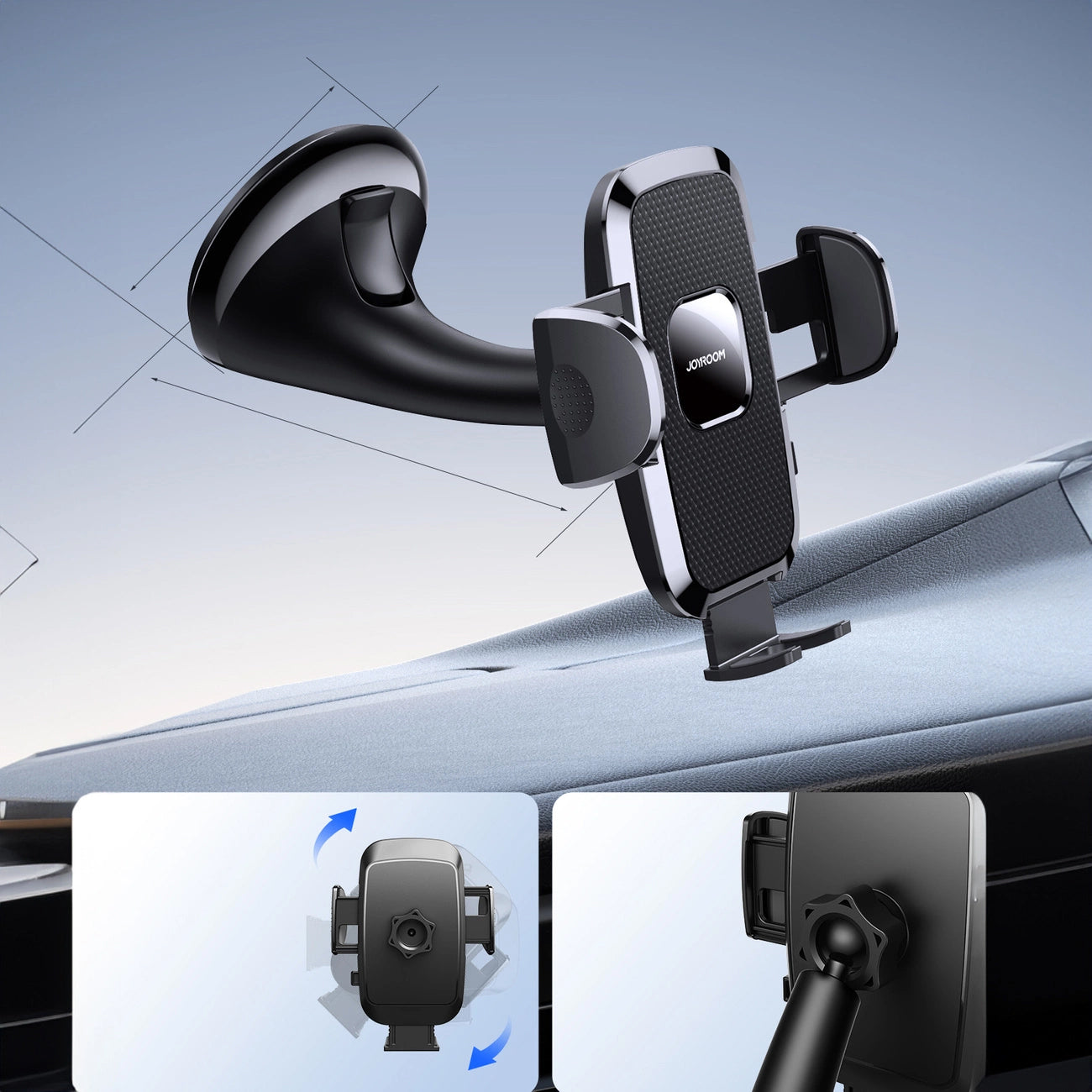 Autohouder Joyroom JR-ZS259 2in1, 4.7inch - 6.7inch, Zwart