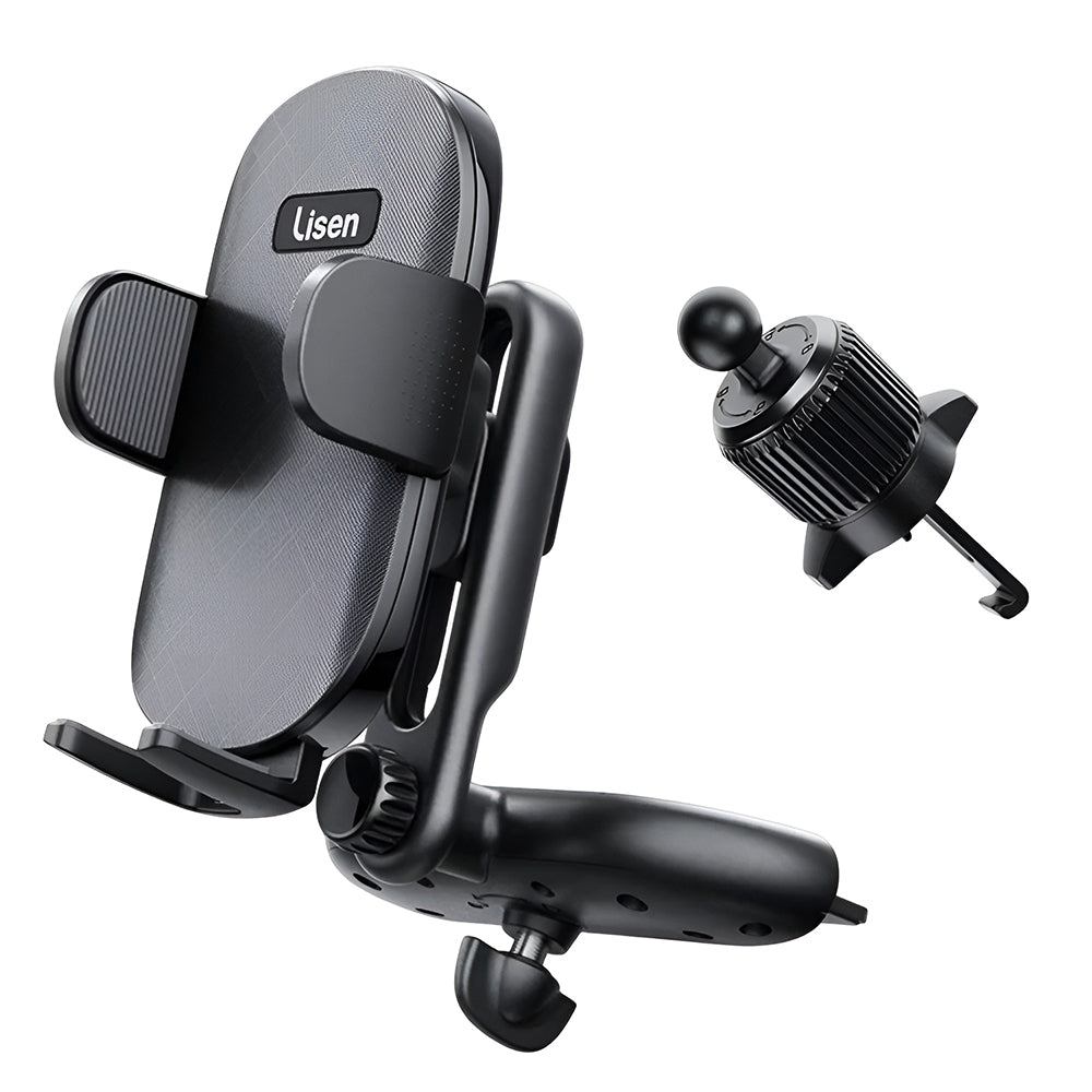 Autohouder Lisen 2in1, 4.7inch - 7.2inch, Zwart YL0222040016