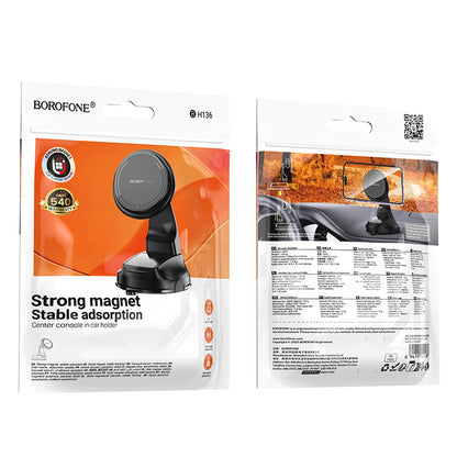 Magnetische Autohouder Borofone BH136 Parker, 4,5 inch - 7 inch, Zwart