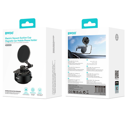 BWOO ZJ140 Magnetic Car Mount, Universal, Black