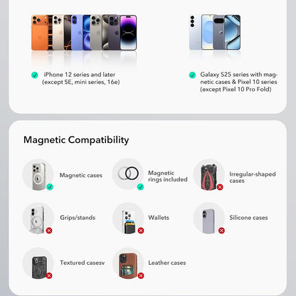 Magnetische Autohouder ESR OmniLock Dash, Universeel, Zwart