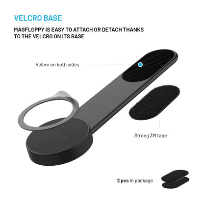 Magnetische Autohouder Fixed Mag Floppy, Universeel, Zwart