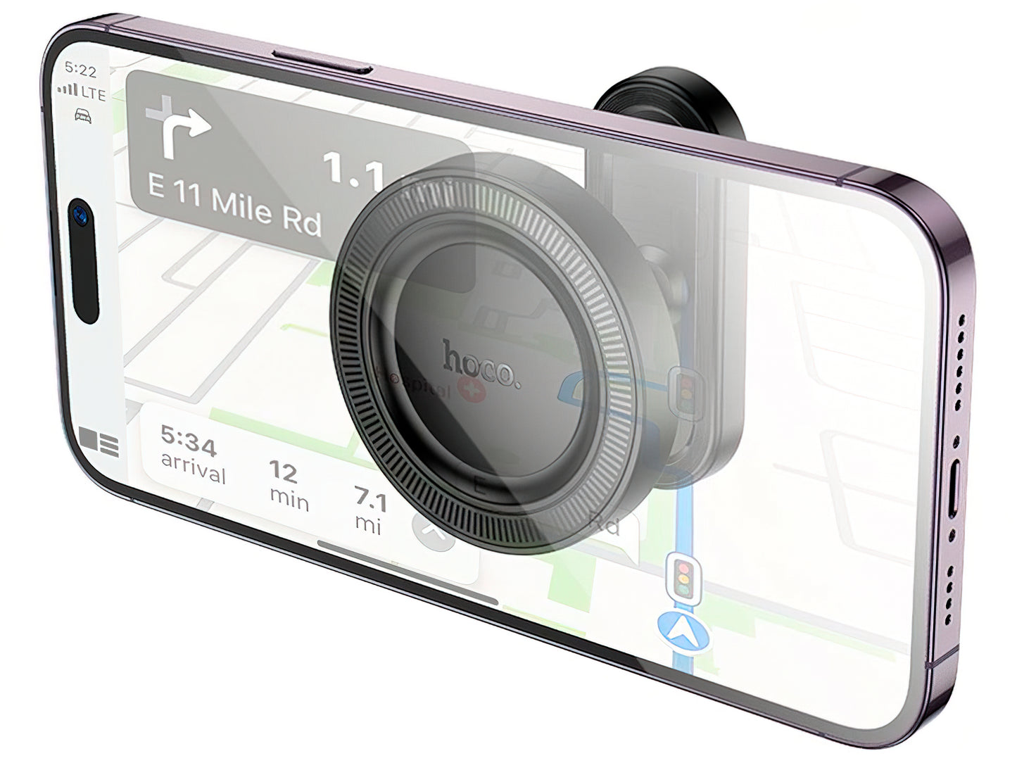 Magnetische Autohouder HOCO H58, 4.5inch - 7inch, Zwart