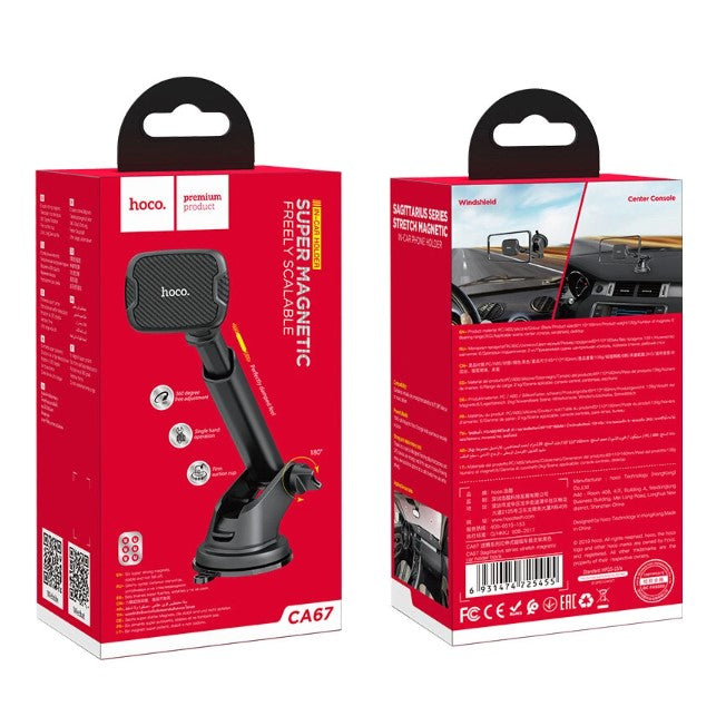 Magnetische Autohouder HOCO CA67, Universeel, Zwart