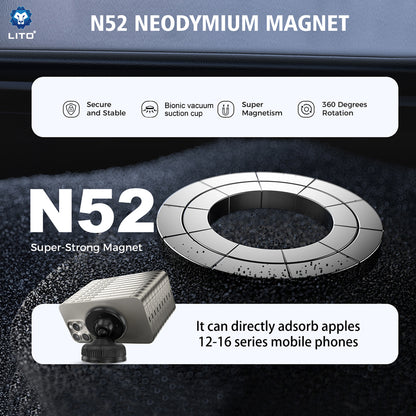 Magnetische Autohouder Lito LT-W12, Universeel, Zwart