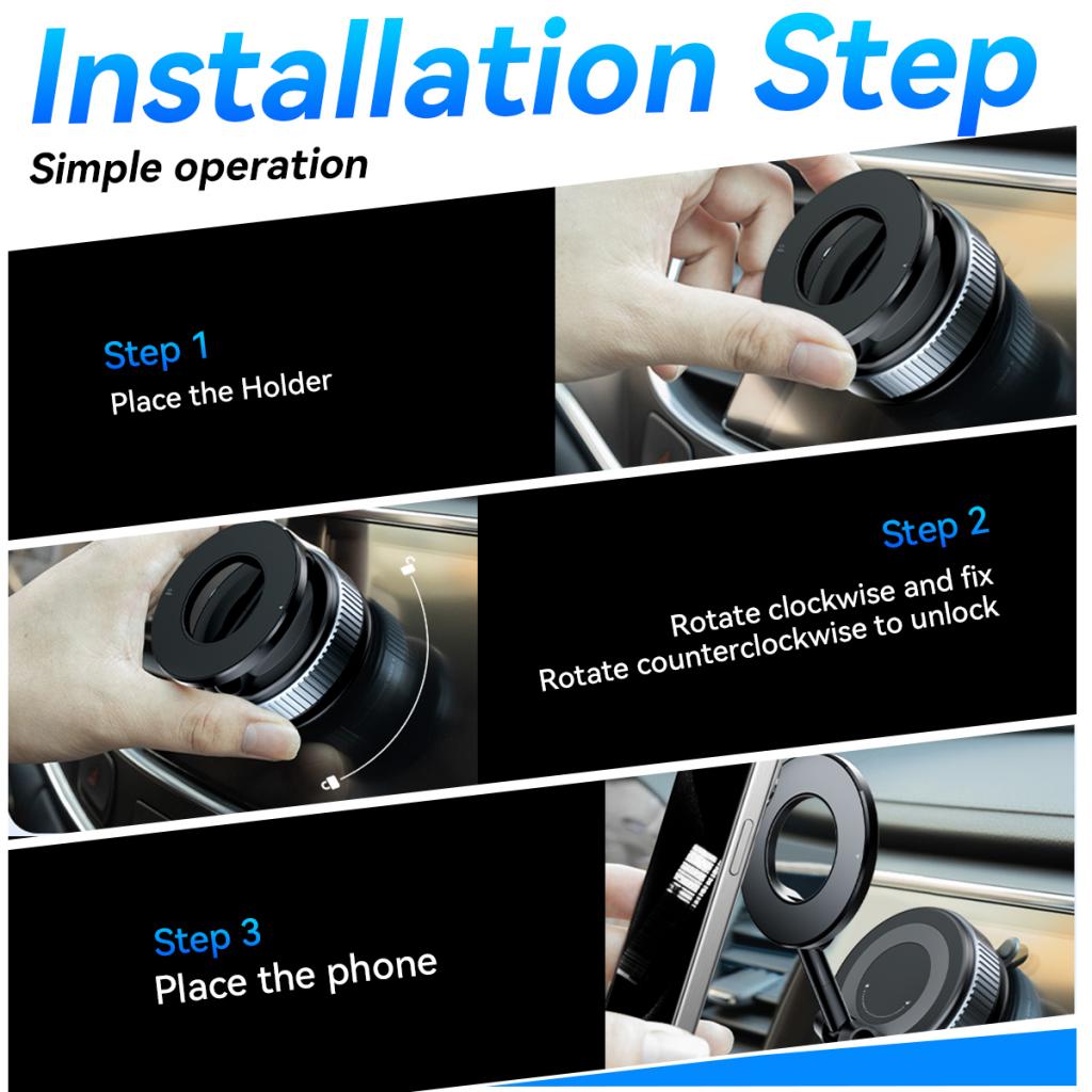 Magnetische Autohouder XO Design C169, Universeel, Zwart