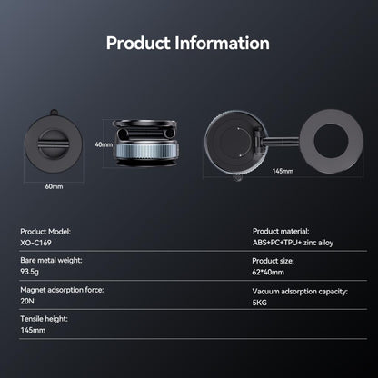 Magnetische Autohouder XO Design C169, Universeel, Zwart