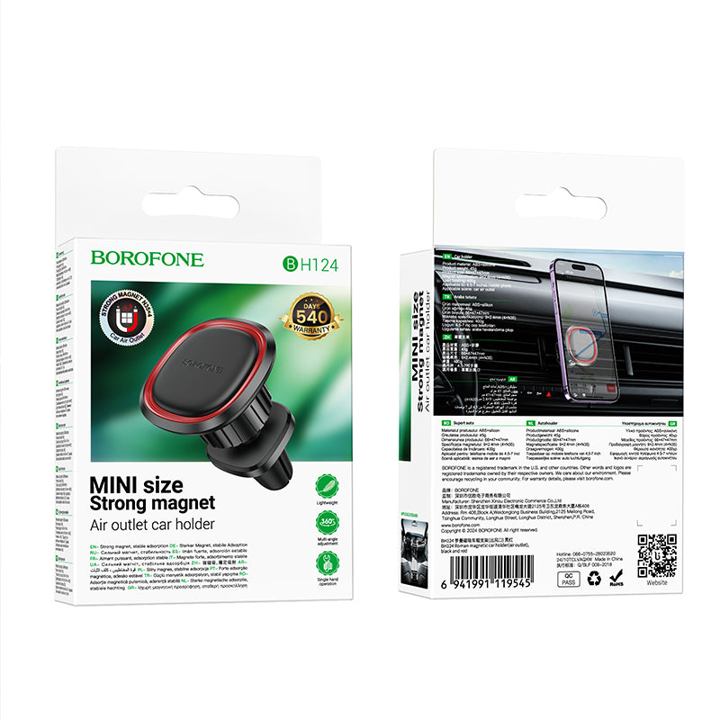 Magnetische Autohouder Borofone BH124 Roman, Universeel, Zwart