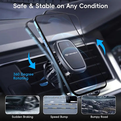 Magnetische Autohouder Techsuit S2, Universeel, Zwart