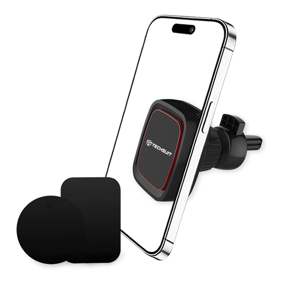 Magnetische Autohouder Techsuit S5, Universeel, Zwart Rood