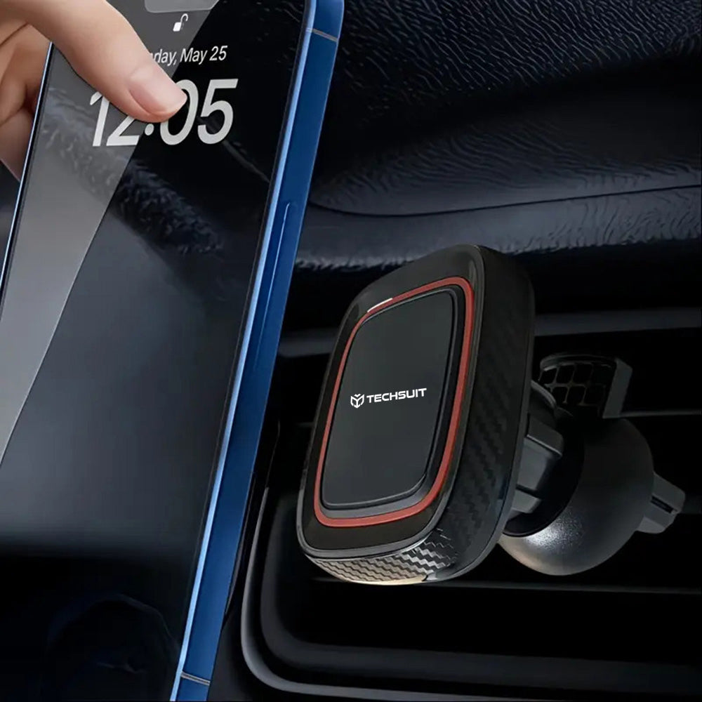 Magnetische Autohouder Techsuit S5, Universeel, Zwart Rood