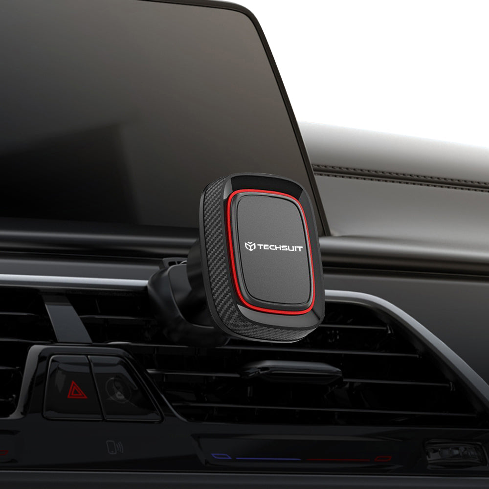 Magnetische Autohouder Techsuit S5, Universeel, Zwart Rood
