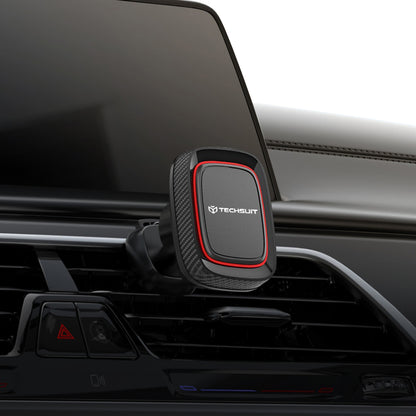 Magnetische Autohouder Techsuit S5, Universeel, Zwart Rood