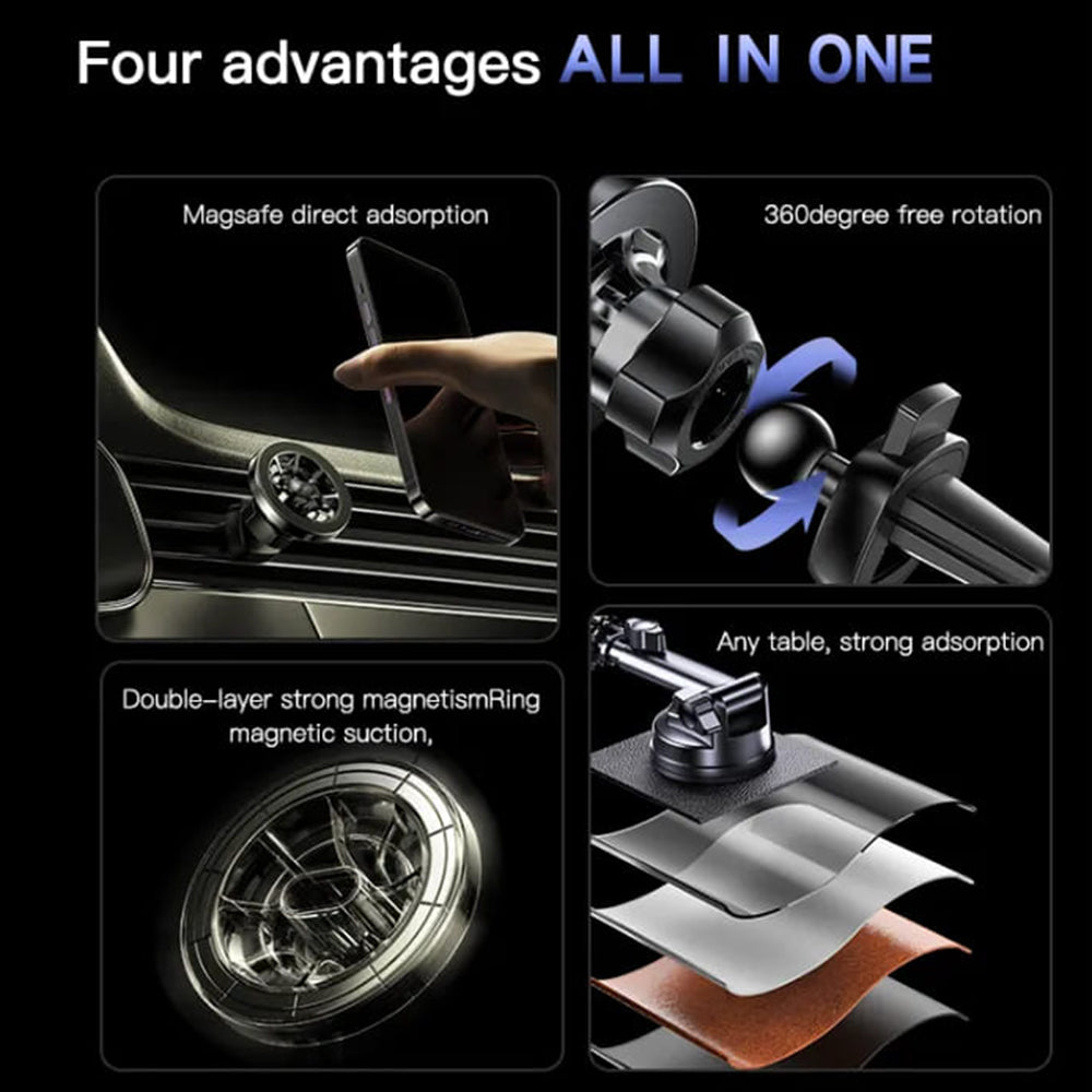 Magnetische Autohouder Yesido C158, Universeel, Zwart