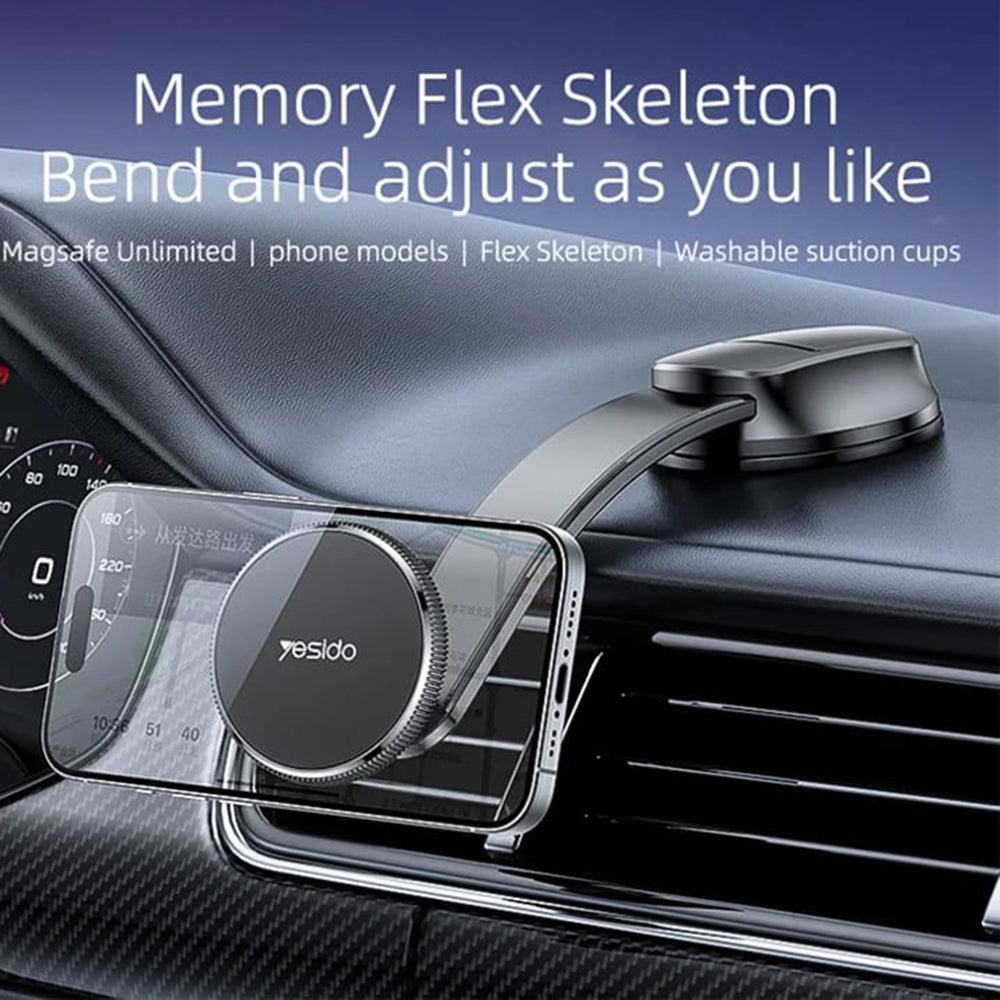 Yesido C176 Magnetic Car Holder, Universal, Black