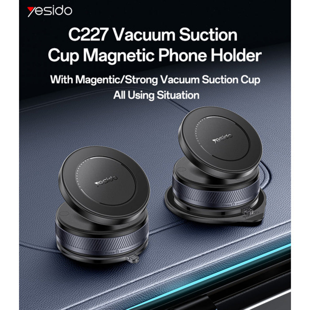 Magnetische Autohouder Yesido C227, Universeel, Zwart
