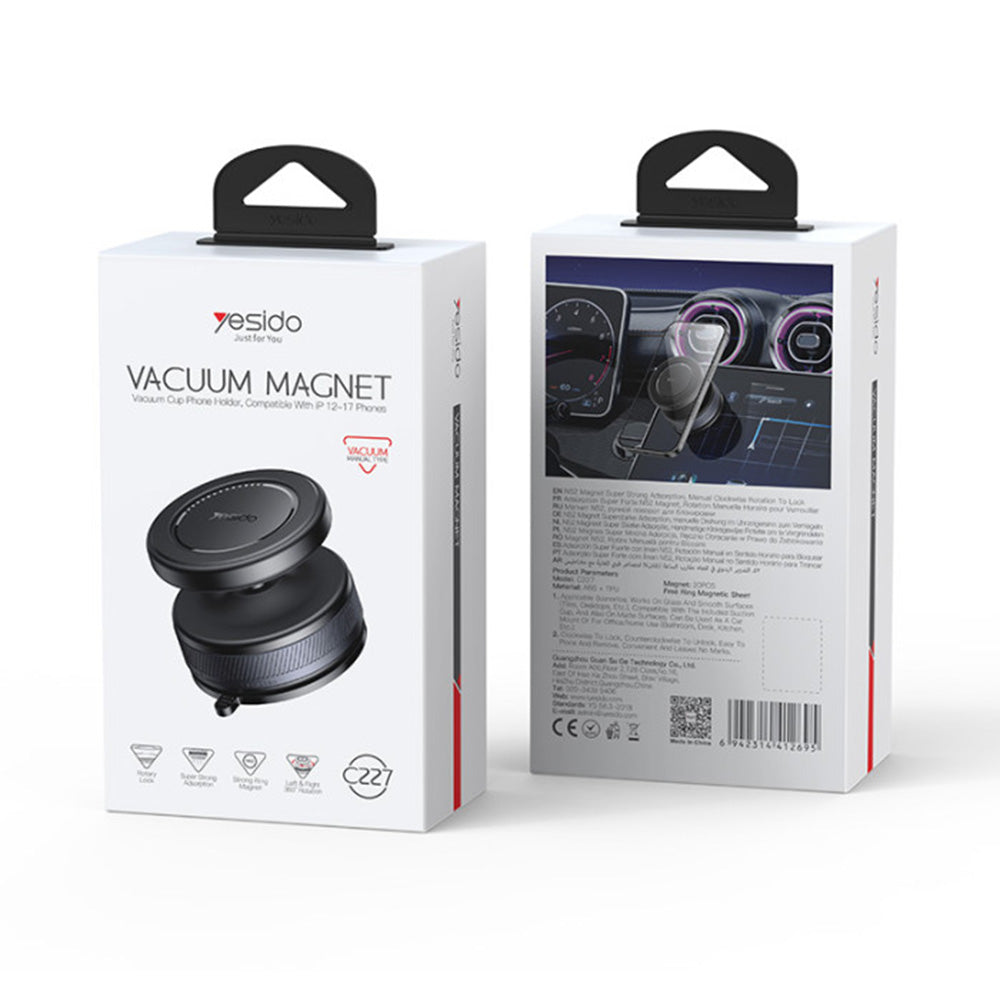 Magnetische Autohouder Yesido C227, Universeel, Zwart
