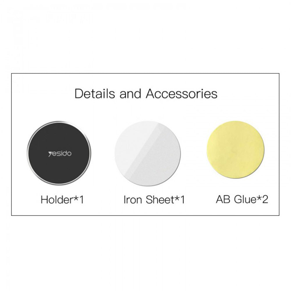 Magnetische Autohouder Yesido C38, Universeel, Zwart