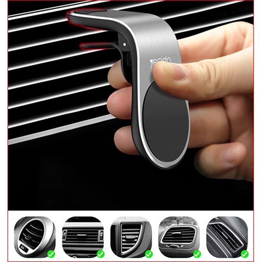 Magnetische Autohouder Yesido C64, Universeel, Zwart