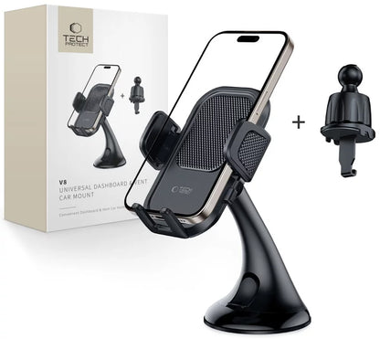 Autohouder Tech-Protect V8-3 2in1, Universeel, Zwart