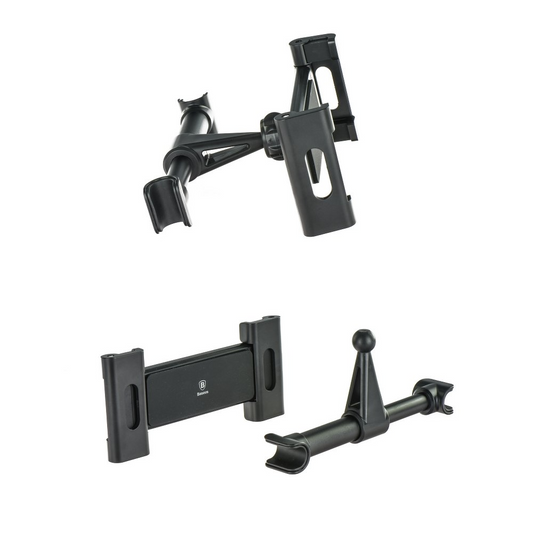 Baseus BackSeat Hoofdsteun Autohouder voor Telefoon / Tablet, 4.7inch - 12.9inch, Zwart, Herverpakt SUHZ-01