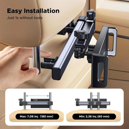 UGREEN LP904 (55443) Headrest Car Holder for Phone / Tablet, 4.7inch - 9.8inch, Black