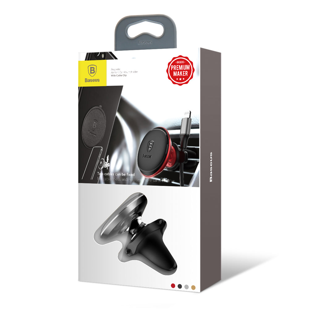 Magnetische Autohouder Baseus Air Vent, Universeel, Zwart SUGX-A0