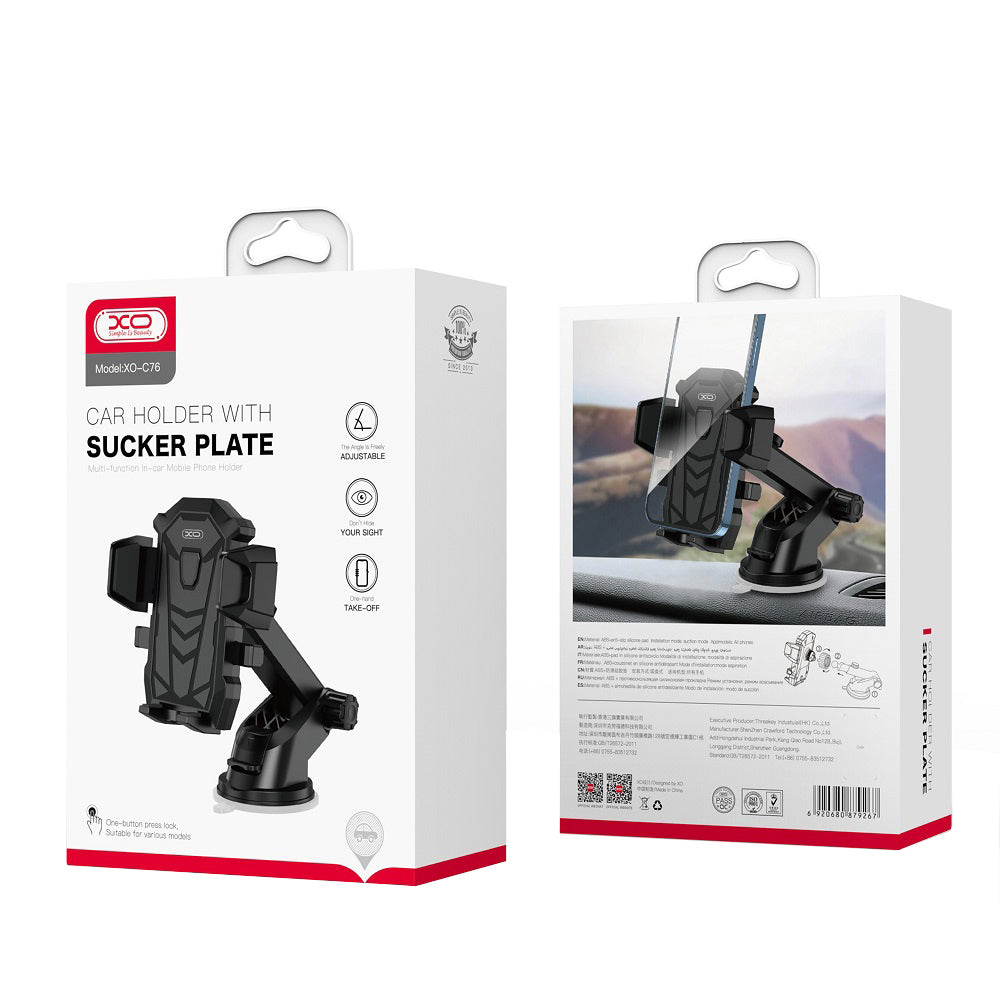 Autohouder XO Design C76, 4inch - 7inch, Zwart