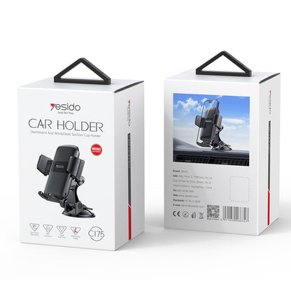 Autohouder Yesido C175, 4.7inch - 7.2inch, Zwart