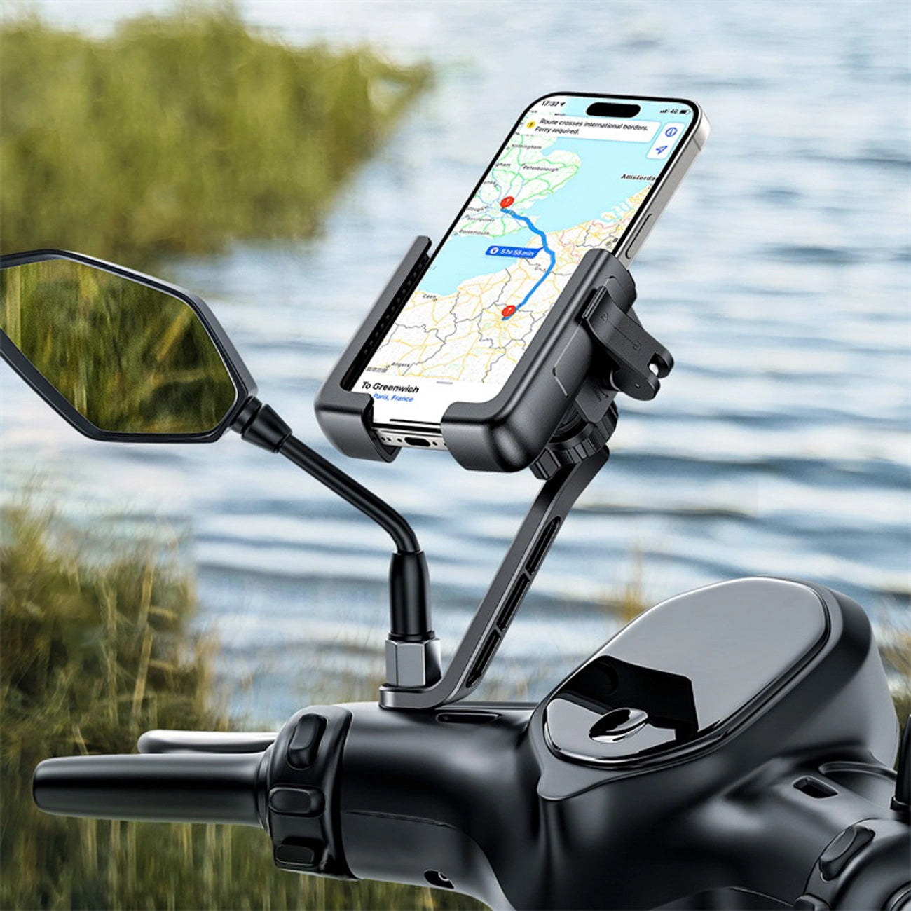 Baseus GoTrip Fietssteun, 5.7inch - 7.2inch, Zwart C40572301111-01