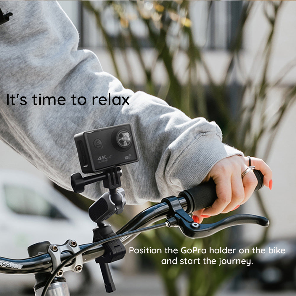 Fietshouder Sportcamera Techsuit JX-008 voor GoPro, Grijs