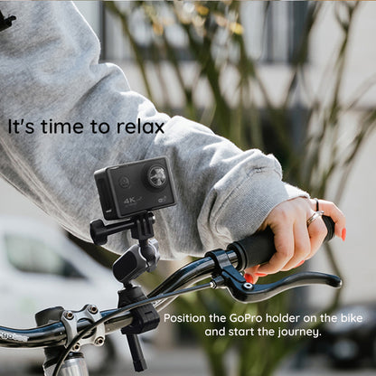 Fietshouder Sportcamera Techsuit JX-008 voor GoPro, Grijs