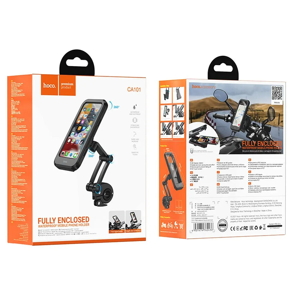 Fiets- en Motorsteun HOCO CA101, 4,5 inch - 7 inch, Zwart